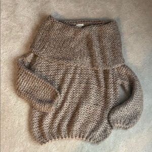 Knit off the shoulder sweater